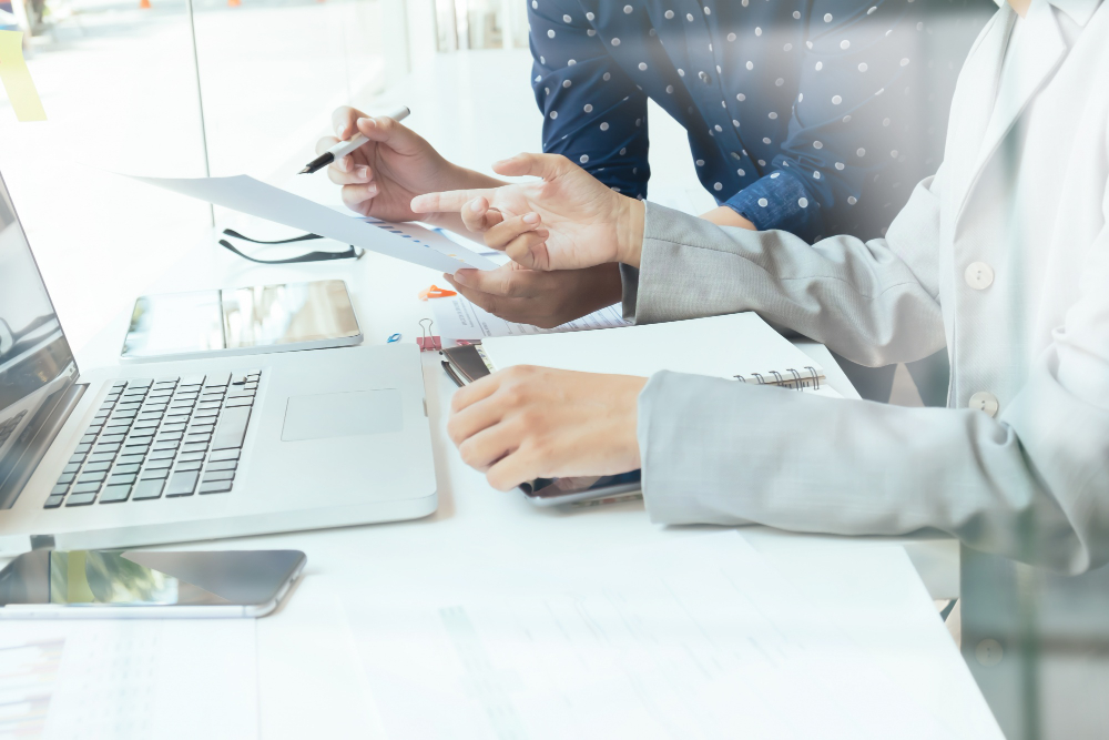 Office Desk and Monitor Setup